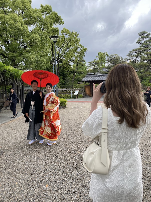 和装前撮り　中村公園ロケ　御祈祷出発　庭園ロケ